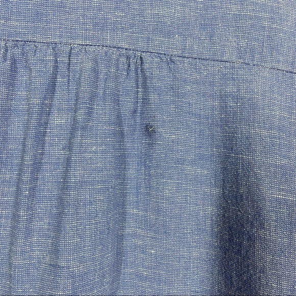 VINEYARD VINES Blue Linen blend Short Sleeve Tunic - Picture 6 of 7